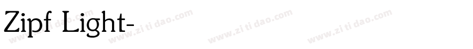 Zipf Light字体转换